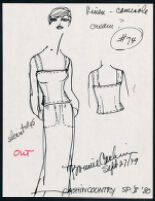 Cashin's illustrations of ready-to-wear designs for Russell Taylor, Spring II 1980 collection. f01-28
