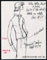 Cashin's illustrations of ready-to-wear designs for Russell Taylor, Spring II 1980 collection. f01-29