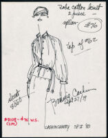 Cashin's illustrations of ready-to-wear designs for Russell Taylor, Spring II 1980 collection. f01-30