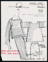 Cashin's illustrations of ready-to-wear designs for Russell Taylor, Spring II 1980 collection. f01-01