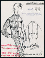 Cashin's illustrations of ready-to-wear designs for Russell Taylor, Spring II 1980 collection. f01-02
