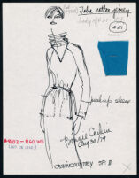 Cashin's illustrations of ready-to-wear designs for Russell Taylor, Spring II 1980 collection. f01-05