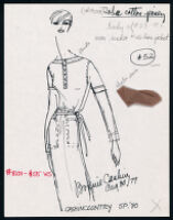 Cashin's illustrations of ready-to-wear designs for Russell Taylor, Spring II 1980 collection. f01-06