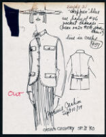 Cashin's illustrations of ready-to-wear designs for Russell Taylor, Spring II 1980 collection. f01-13