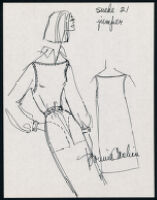 Cashin's illustrations of ready-to-wear designs for Russell Taylor, Fall 1980 collection. b056_f03-21