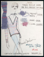 Cashin's illustrations of ready-to-wear designs for Russell Taylor, Resort 1980 collection. f06-12