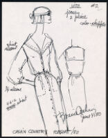 Cashin's illustrations of ready-to-wear designs for Russell Taylor, Resort 1980 collection. f01-03