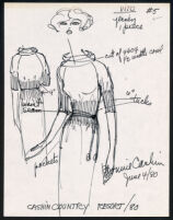 Cashin's illustrations of ready-to-wear designs for Russell Taylor, Resort 1980 collection. f01-07
