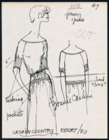 Cashin's illustrations of ready-to-wear designs for Russell Taylor, Resort 1980 collection. f01-10