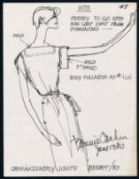 Cashin's illustrations of ready-to-wear designs for Russell Taylor, Resort 1980 collection. f01-13