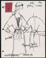 Cashin's illustrations of ready-to-wear designs for Russell Taylor, Resort 1980 collection. f01-37