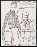 Cashin's illustrations of ready-to-wear designs for Russell Taylor, Spring 1980 - 1981 collection. b057_f03-07