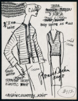 Cashin's illustrations of ready-to-wear designs for Russell Taylor, Spring 1980 - 1981 collection. b057_f03-08