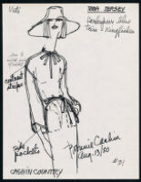 Cashin's illustrations of ready-to-wear designs for Russell Taylor, Spring 1980 - 1981 collection. b057_f03-14