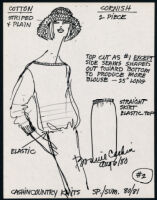 Cashin's illustrations of ready-to-wear designs for Russell Taylor, Spring - Summer 1980- 1981 collection. f04-02