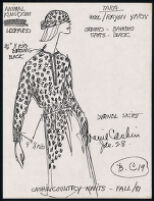 Cashin's illustrations of ready-to-wear designs for Russell Taylor, Fall 1981 collection. b058_f01-21