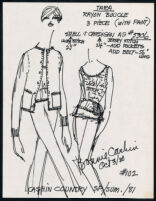 Cashin's illustrations of ready-to-wear designs for Russell Taylor, Spring-Summer 1981 collection. f07-03