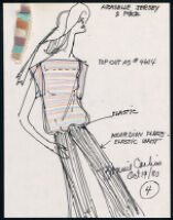 Cashin's illustrations of ready-to-wear designs for Russell Taylor, Spring-Summer 1981 collection. f07-09