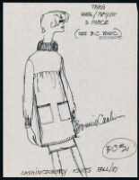 Cashin's illustrations of ready-to-wear designs for Russell Taylor, Fall 1981 collection. b058_f01-24