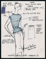 Cashin's illustrations of ready-to-wear designs for Russell Taylor, Summer 1981 collection. f08-03