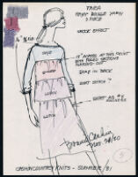 Cashin's illustrations of ready-to-wear designs for Russell Taylor, Summer 1981 collection. f08-05