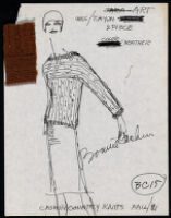 Cashin's illustrations of ready-to-wear designs for Russell Taylor, Fall 1981 collection. b058_f01-13