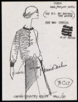 Cashin's illustrations of ready-to-wear designs for Russell Taylor, Fall 1981 collection. b058_f01-17