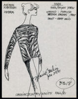 Cashin's illustrations of ready-to-wear designs for Russell Taylor, Fall 1981 collection. b058_f01-18