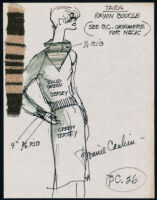 Cashin's illustrations of ready-to-wear designs for Russell Taylor, Fall 1981 collection. b058_f01-31