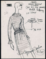 Cashin's illustrations of ready-to-wear designs for Russell Taylor, Fall 1981 collection. b058_f01-32