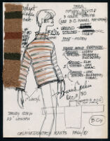 Cashin's illustrations of ready-to-wear designs for Russell Taylor, Fall 1981 collection. b058_f01-01