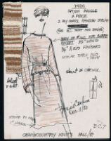 Cashin's illustrations of ready-to-wear designs for Russell Taylor, Fall 1981 collection. b058_f01-04