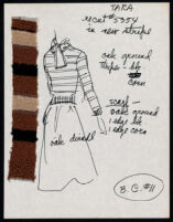 Cashin's illustrations of ready-to-wear designs for Russell Taylor, Fall 1981 collection. b058_f01-09