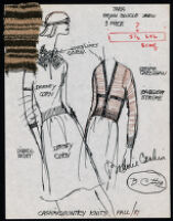 Cashin's illustrations of ready-to-wear designs for Russell Taylor, Fall 1981 collection. b058_f01-10