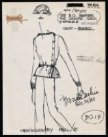 Cashin's illustrations of ready-to-wear designs for Russell Taylor, Fall 1981 collection. b058_f01-11