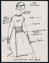 Cashin's illustrations of ready-to-wear designs for Russell Taylor, Fall 1981 collection. b058_f02-01