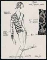 Cashin's illustrations of ready-to-wear designs for Russell Taylor, Fall 1981 collection. b058_f02-04