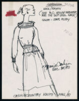 Cashin's illustrations of ready-to-wear designs for Russell Taylor, Fall 1981 collection. b058_f02-10