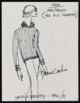 Cashin's illustrations of ready-to-wear designs for Russell Taylor, Fall 1981 collection. b058_f03-05