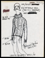 Cashin's illustrations of ready-to-wear designs for Russell Taylor, Fall 1981 collection. b058_f03-06