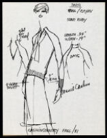 Cashin's illustrations of ready-to-wear designs for Russell Taylor, Fall 1981 collection. b058_f03-09