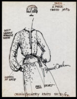 Cashin's illustrations of ready-to-wear designs for Russell Taylor, Spring 1981 - 1982 collections. b058_f05-02