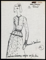 Cashin's illustrations of ready-to-wear designs for Russell Taylor, Spring 1981 - 1982 collections. b058_f05-03