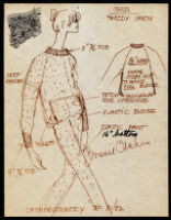 Cashin's illustrations of ready-to-wear designs for Russell Taylor, Spring 1981 - 1982 collections. b058_f05-06