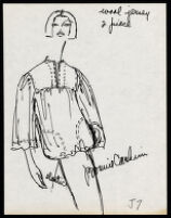 Cashin's illustrations of ready-to-wear designs for Russell Taylor, Holiday / Spring 1982 collection. f06-07