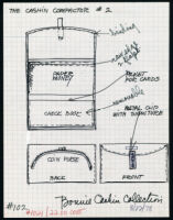 Cashin's illustrations of handbag and wallet designs for unproduced "Bonnie Cashin Collection." f02-03