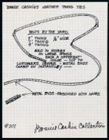 Cashin's illustrations of belts and belted handbag designs for unproduced "Bonnie Cashin Collection." f03-02