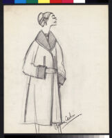 Cashin's illustrations of coat designs for Siggy. f02-13