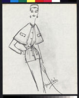 Cashin's illustrations of coat designs for Siggy. f02-15