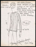 Cashin's illustrations of knitwear designs created by Cyril Cullen Mill (knitter). f03-06